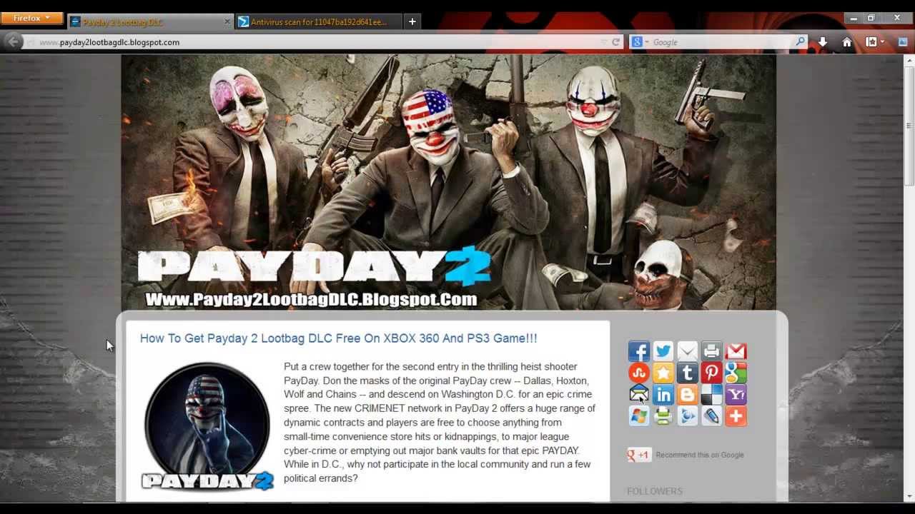 Payday 2 Lootbag DLC Game Free Download Tutorial on Xbox 360 And PS3!!
