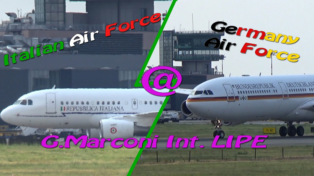 Italian Air Force A319 & German Air Force A340 Landing @ Bologna G.Marconi Int. LIPE