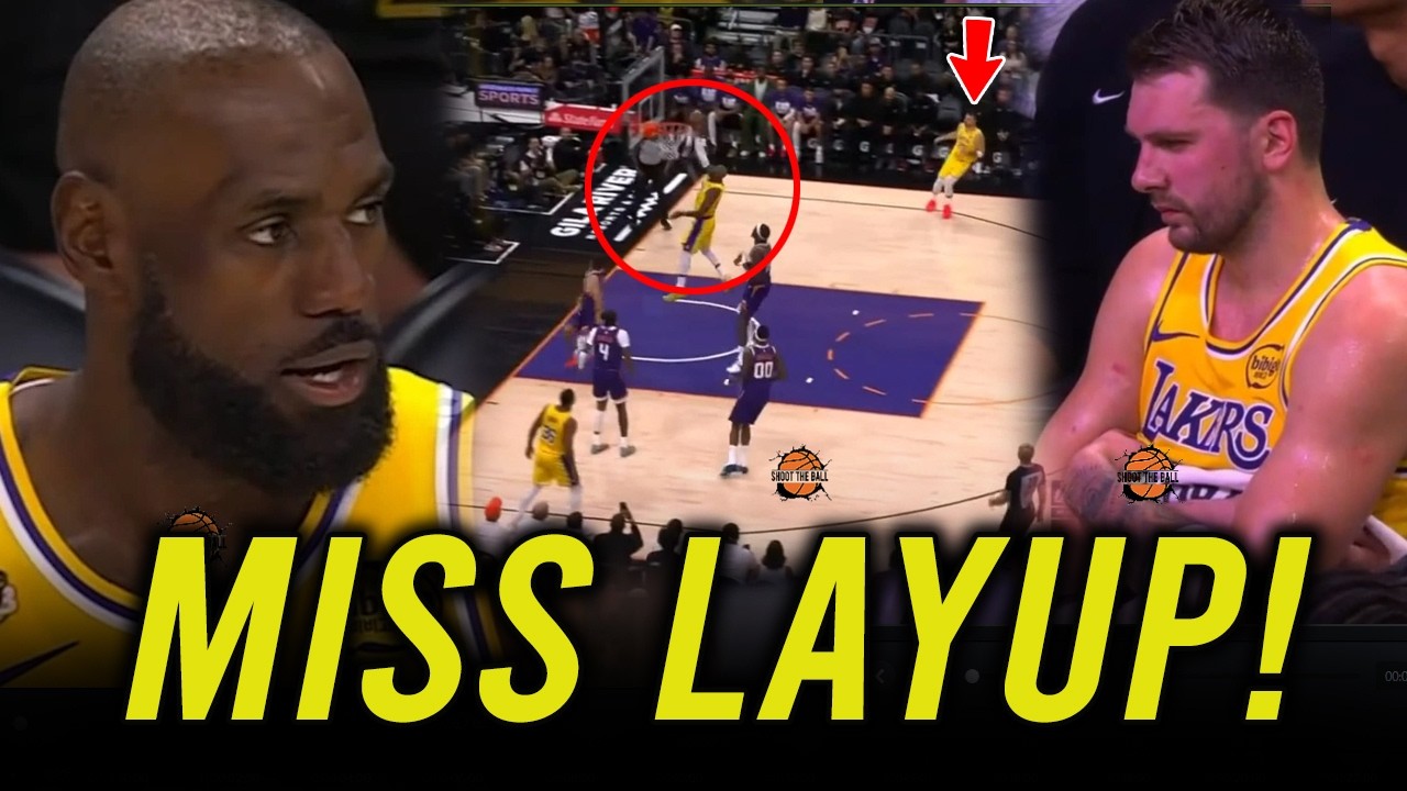 Luka Doncic, Can't believe Lebron James miss the wide open lay-up! Kon BREAK 3-point record!