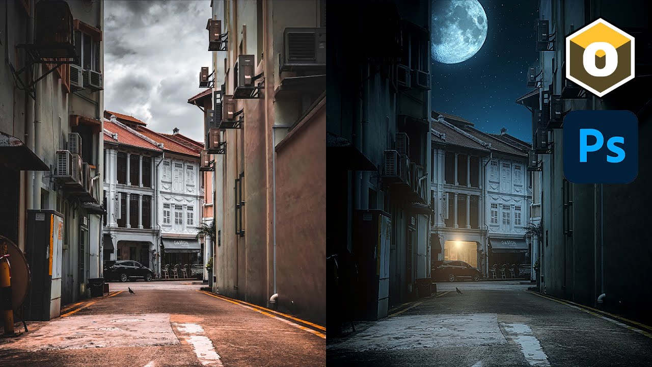 How to Turn Day to Night using Optics by Boris FX in Photoshop