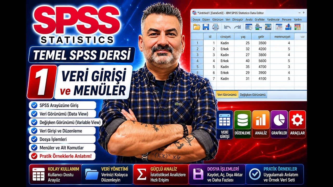 TEMEL SPSS DERSİ 1 - VERİ GİRİŞİ ve MENÜLER