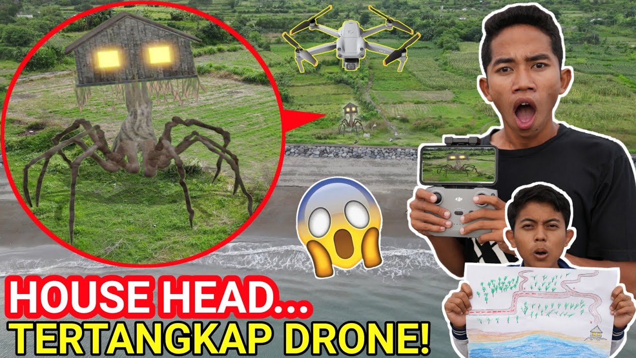 DRONE MENANGKAP NAMPAK MONST3R HOUSE HEAD DIDUNIA NYATA?! | Drama Parodi | Mikael TubeHD
