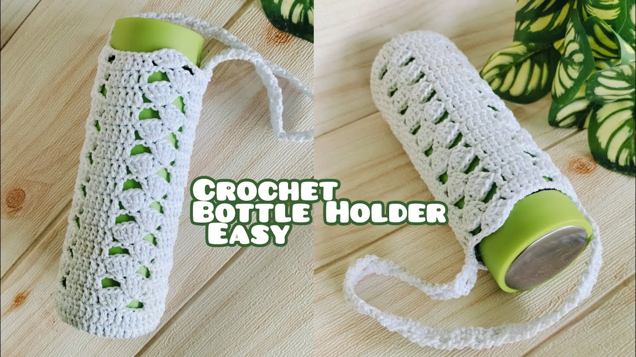 how to make a crochet bottle holder | crochet bottle cover
