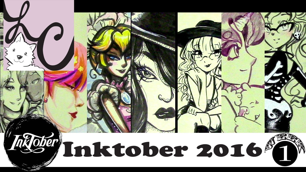 Lemi's Week 1 of Inktober 2016! (7 Speed paints!)