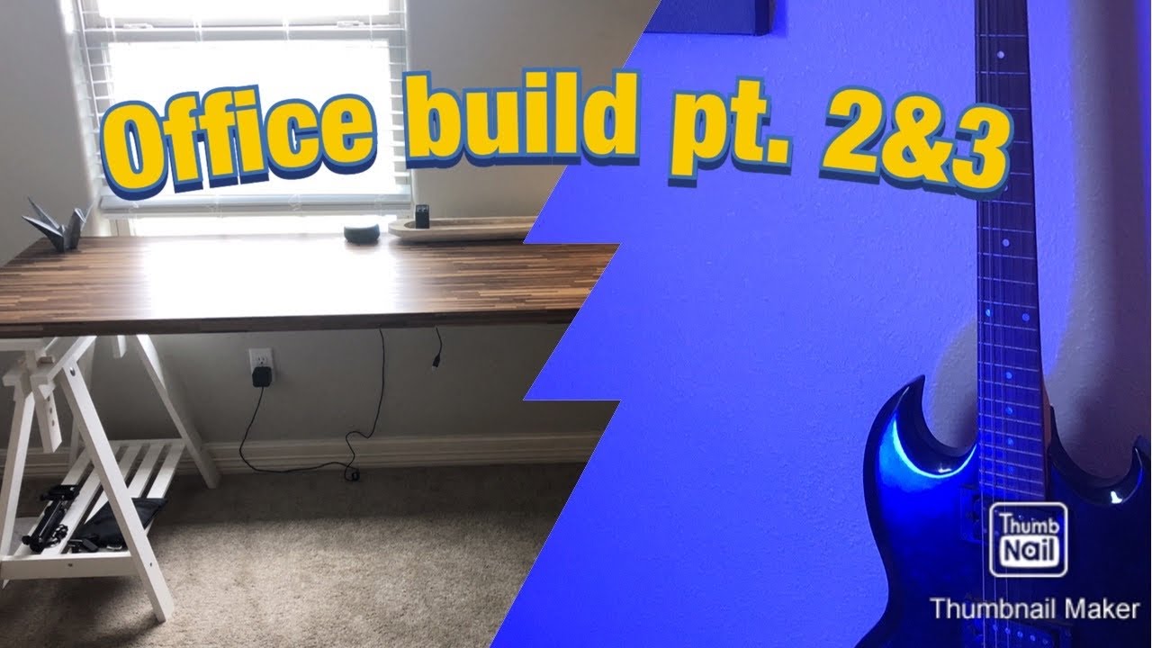 Home Office build pt 2&3 IKEA hack desk