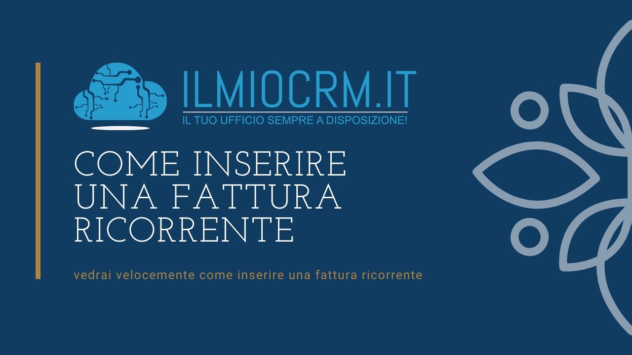 Come predisporre una fattura ricorrente