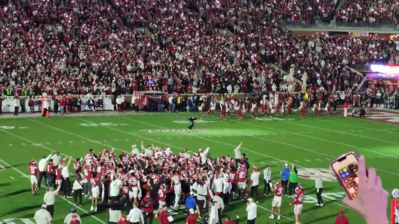 OU Sooners v Alabama Toby Keith 4th quarter salute Angry American 11/23/24 Riley Green introduction