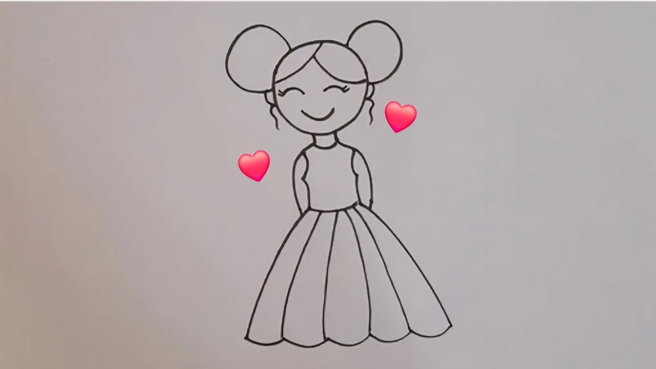 how to draw a girl easy step by step || easy girl drawing tutorial || cute girl drawing easy ||