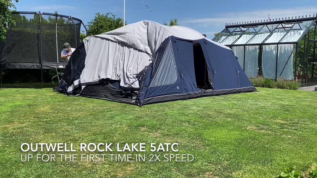 Outwell Rock Lake 5ATC up for the first time in 2x speed