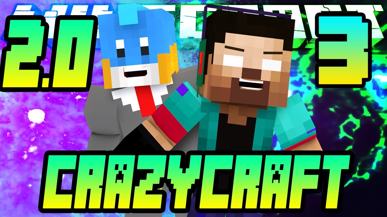 CRAZY CRAFT 2.0 MODDED LET'S PLAY #3 w/NoahCraftFTW & HuskyMudkipz - MINING STARS!