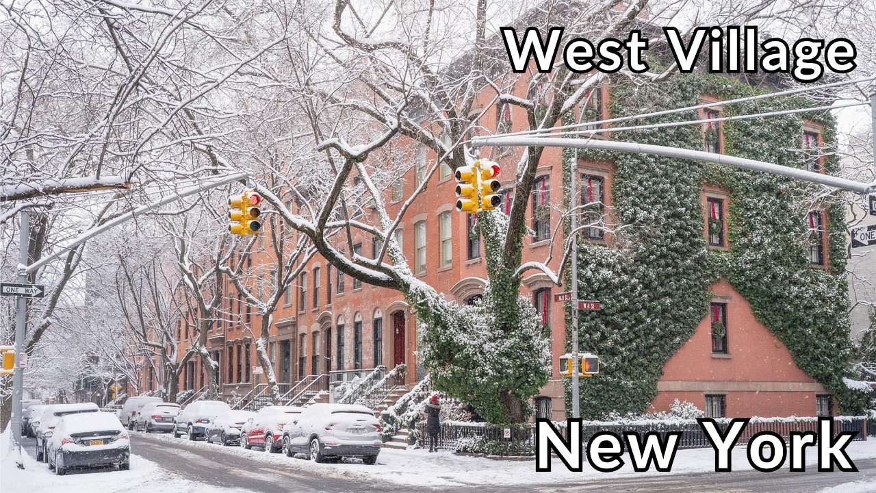 A Snow Covered West Village, See New York City's Winter Wonderland ☃️ Dec 2025 | 4K
