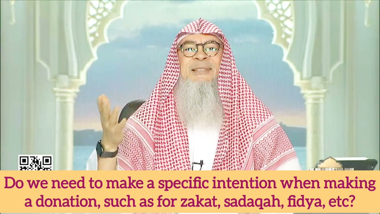 Must we make prior intention when giving charity, zakat, fidya etc? #assimalhakeem assim al hakeem