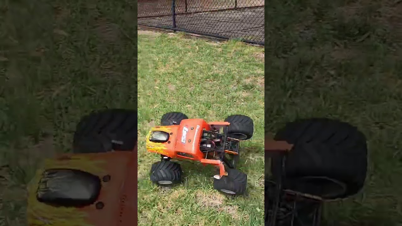 Losi RC Bog Hog mega truck double backflip success😂