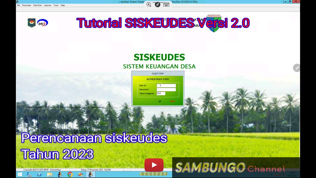 Tutorial perencanaan pada aplikasi SISKEUDES V.2.0 Tahun 2023