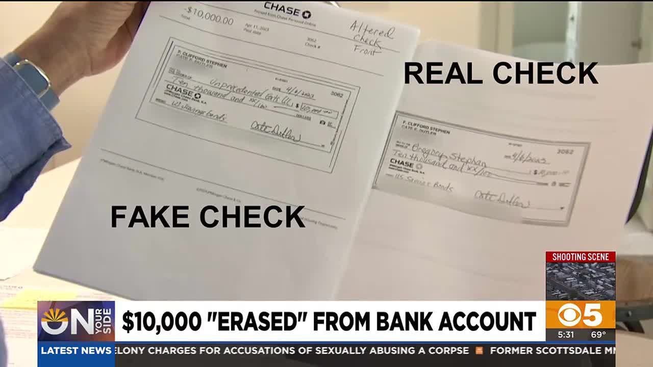 Check washing scam victim looking for help from On Your Side
