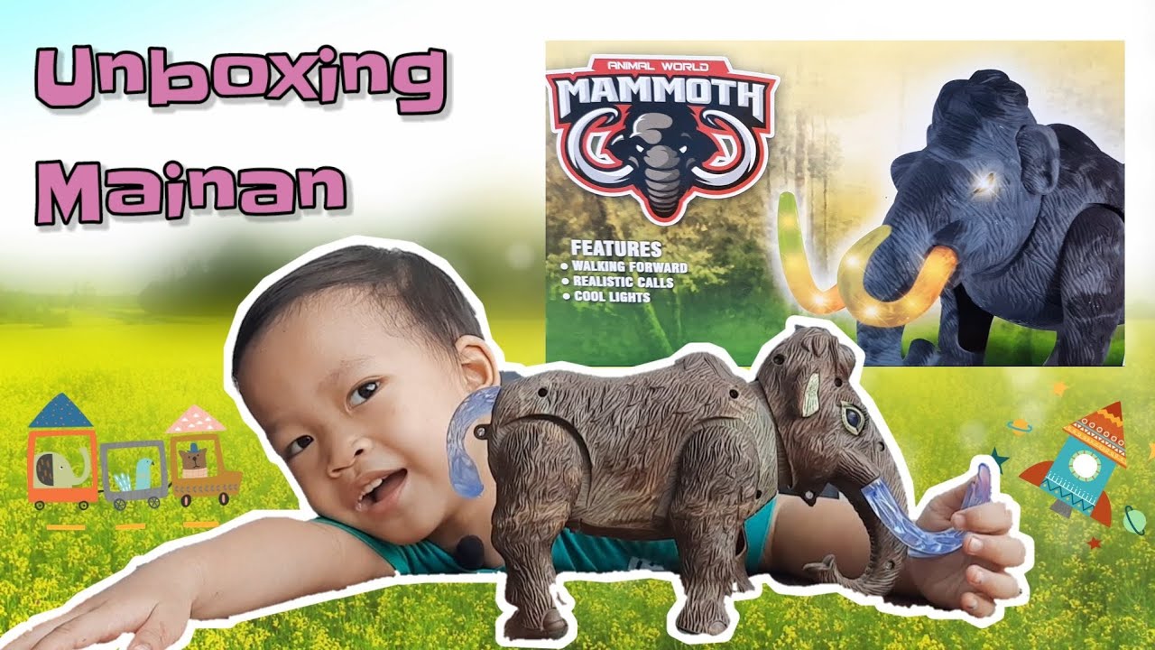 Unboxing Mainan Hewan Gajah Mammoth | Bisa Nyala dan Bersuara | Mammoth Toys Unboxing