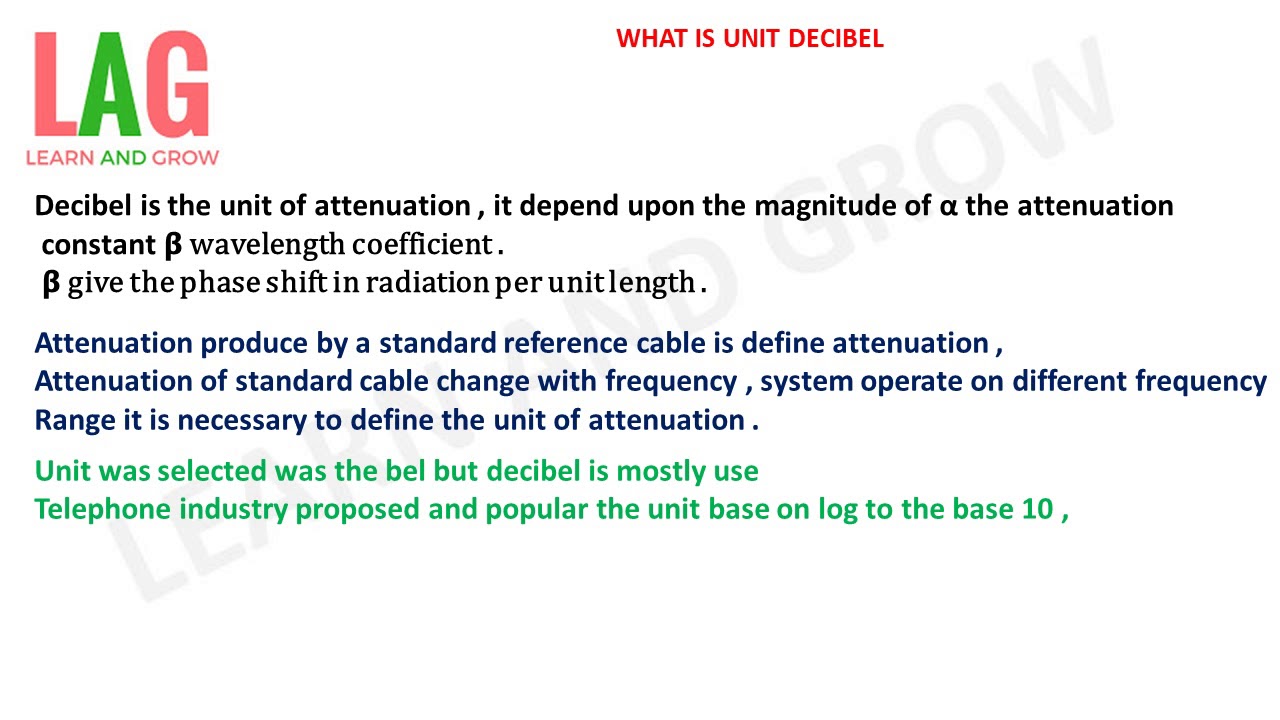 What Is Unit Decibel [Hindi]