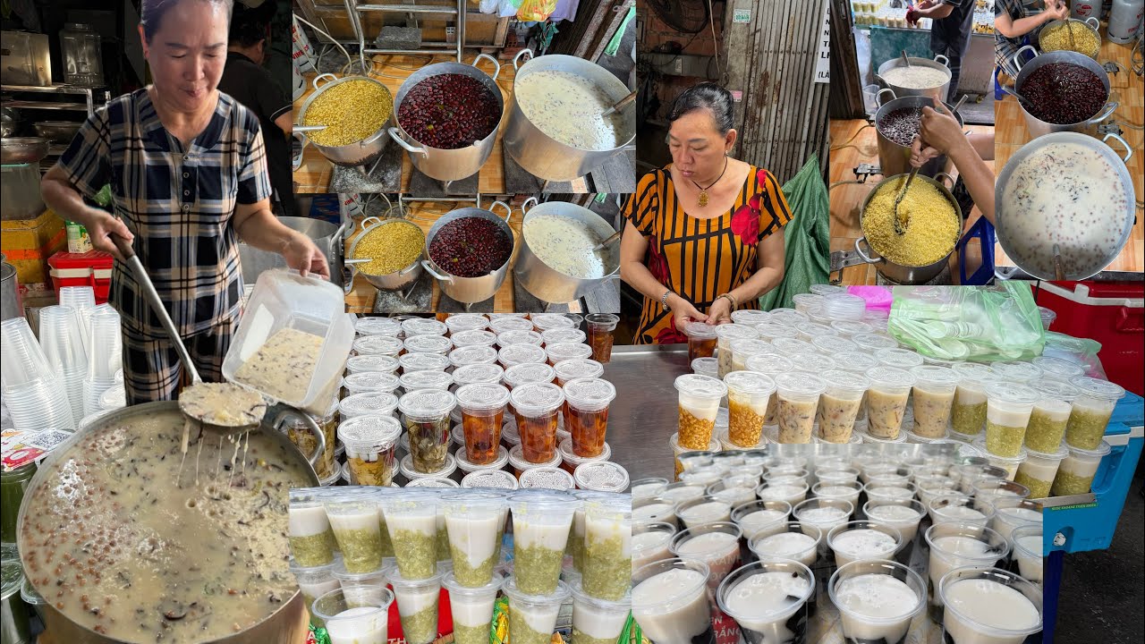 Khủng bàn chè tự nấu ngày bán 1.000 ly, xem bà chủ nấu hết các món thấy choáng