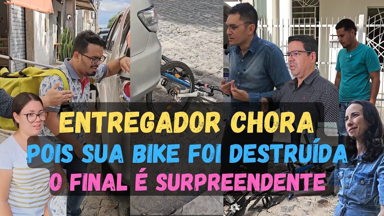 Entregador Chora ao ver sua Bike Destruída, o Dono da Hilux diz que não teve culpa, final Surpreende