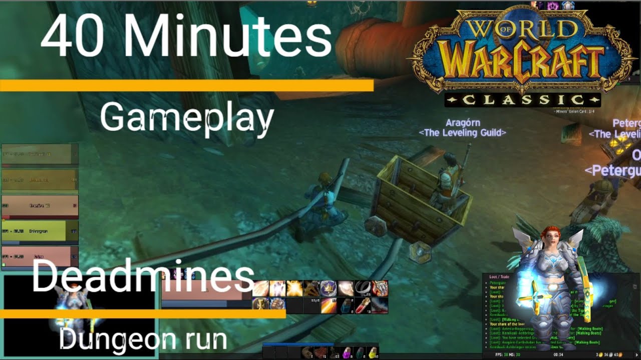 WoW Classic Era Gameplay -  No Commentary - Dungeon: Deadmines - Healer perspective