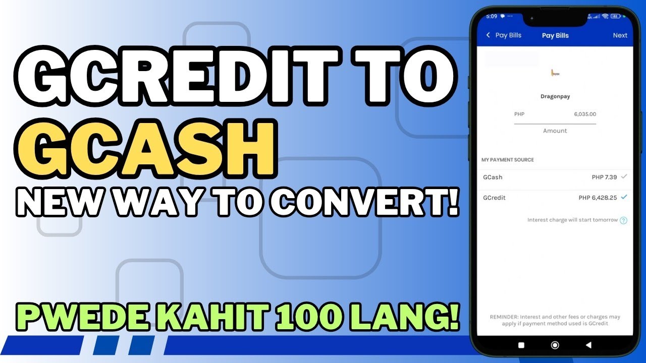 GCREDIT TO GCASH! NEW WAY! PWEDE KAHIT 100 PESOS LANG! (NOT WORKING ANYMORE)