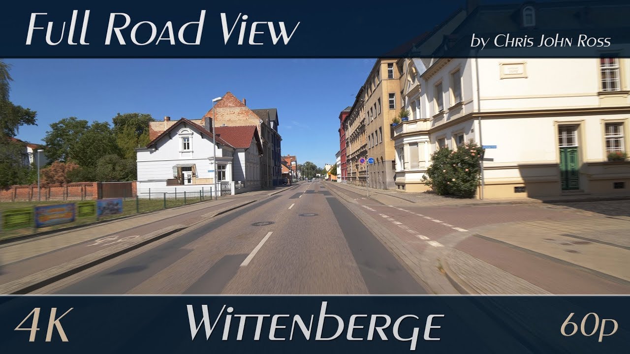 Wittenberge, Germany: Lenzener Straße, Parkstraße, Bentwischer Weg - 4K (2160p/60p) Ultra HD