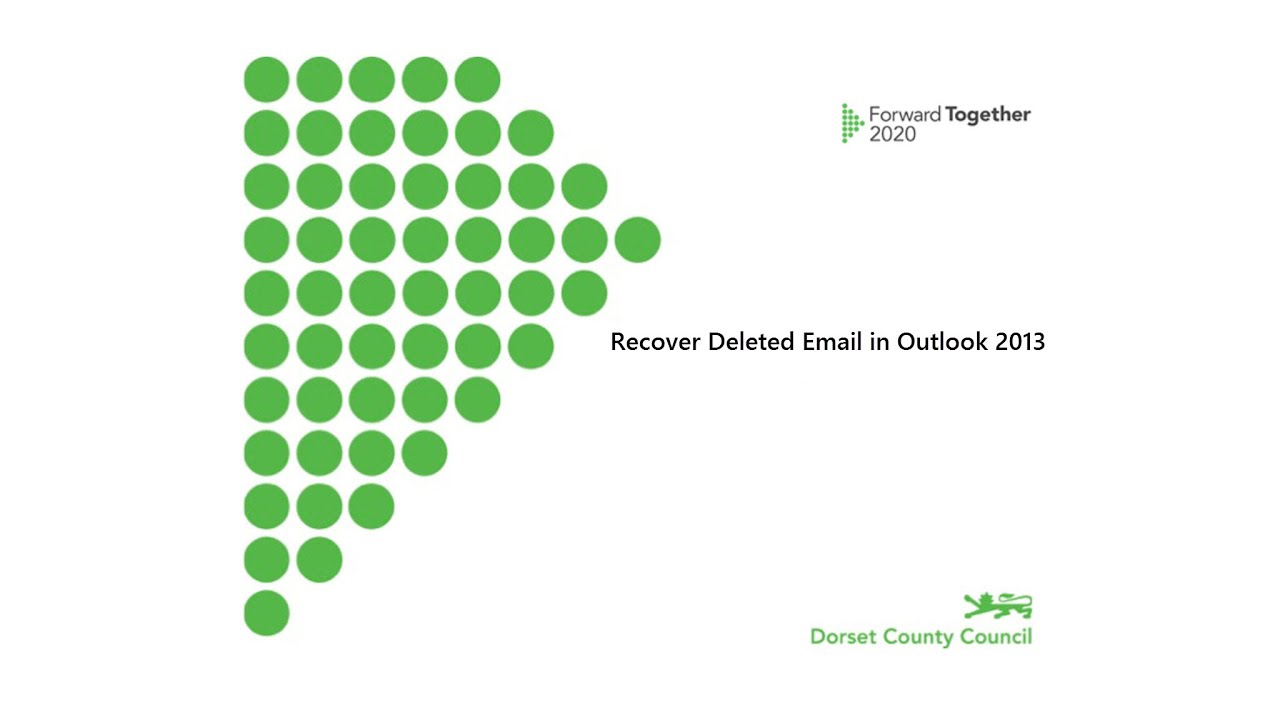 Recovering delete email in Outlook 2013