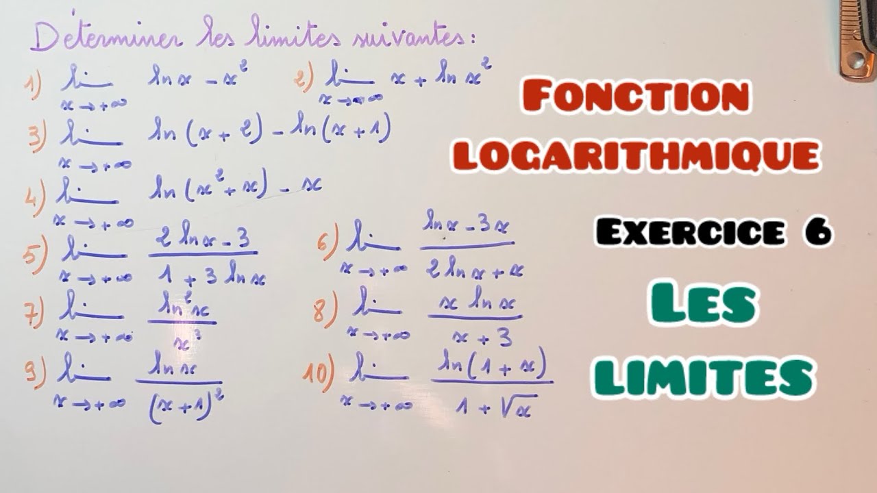 Calcul des limites des fonctions logarithme népérien: partie 1