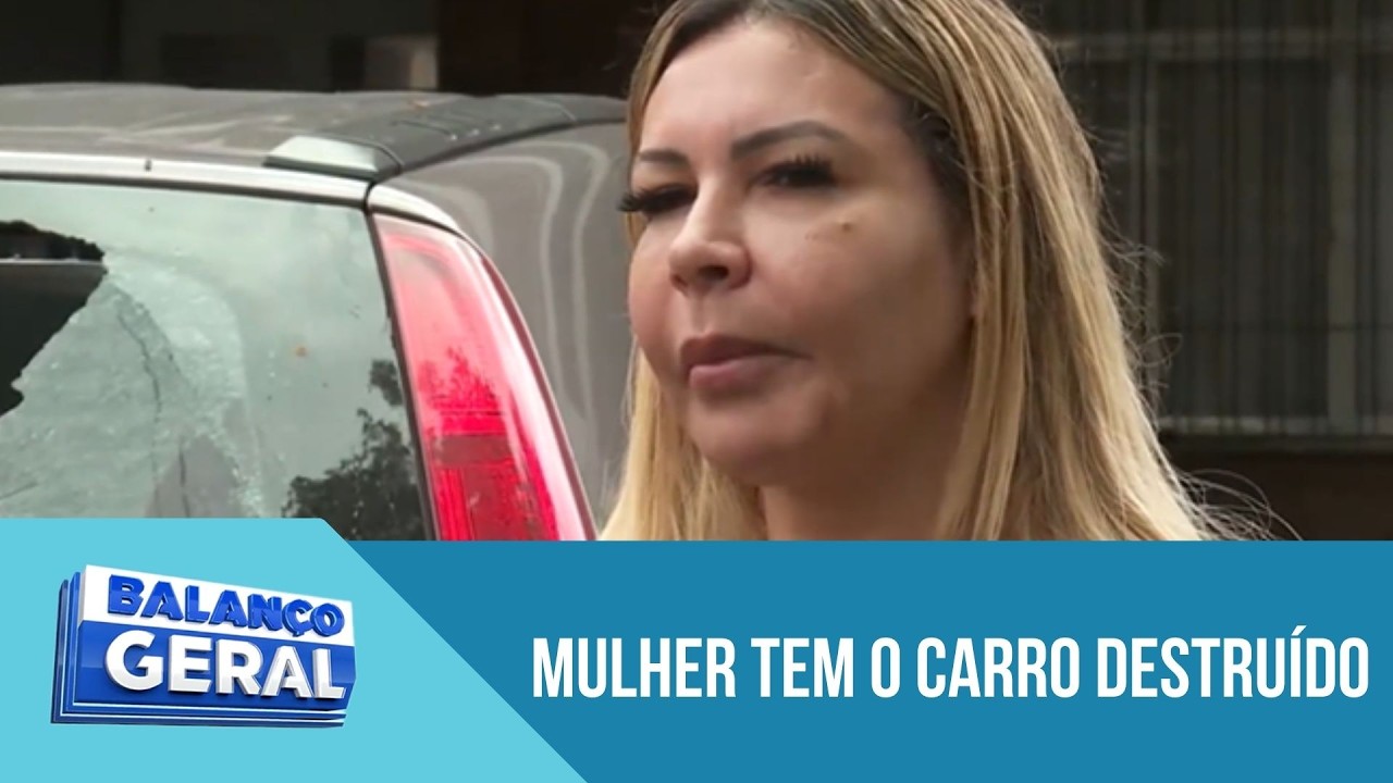 Mulher tem o carro destruído após discussão por causa de conserto em oficina | 'Balanço Geral'