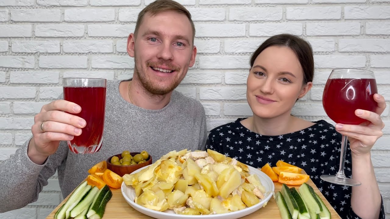 МУКБАНГ КАРТОШКА С МЯСОМ ПОД СЫРОМ  В ДУХОВКЕ  MUKBANG ответы на вопросы