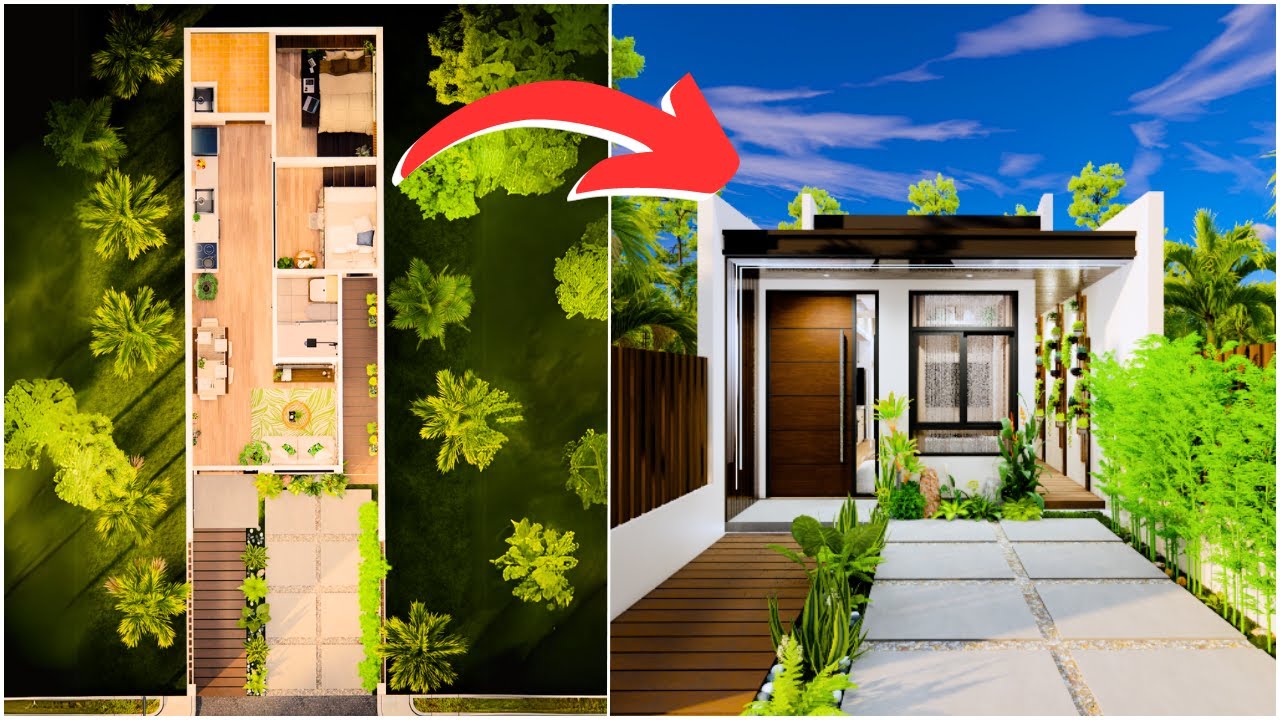 TRANSFORMING a SMALL, LONG, and NARROW House with a TROPICAL Touch
