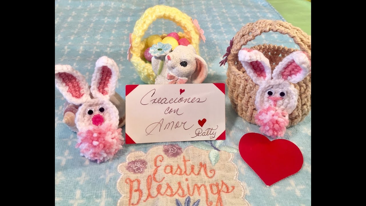 Aplique de conejito a crochet para tus tejidos.