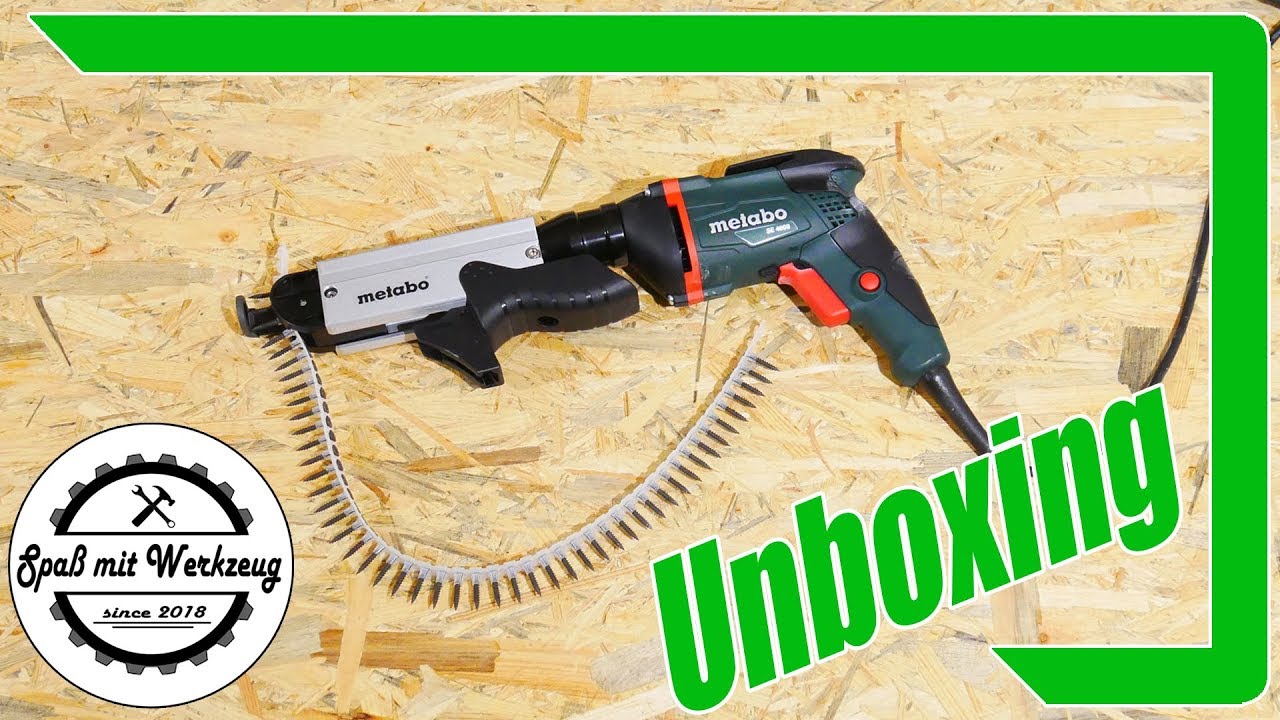 Metabo Trockenbauschrauber SE-4000 mit Magazin 🛠  Unboxing