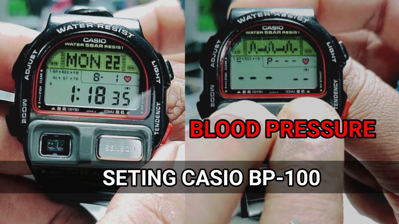 Casio BP 100 Blood Pressure | Seting casio BP 100 Jam tangan Jadul dilengkapi Sensor tekanan darah