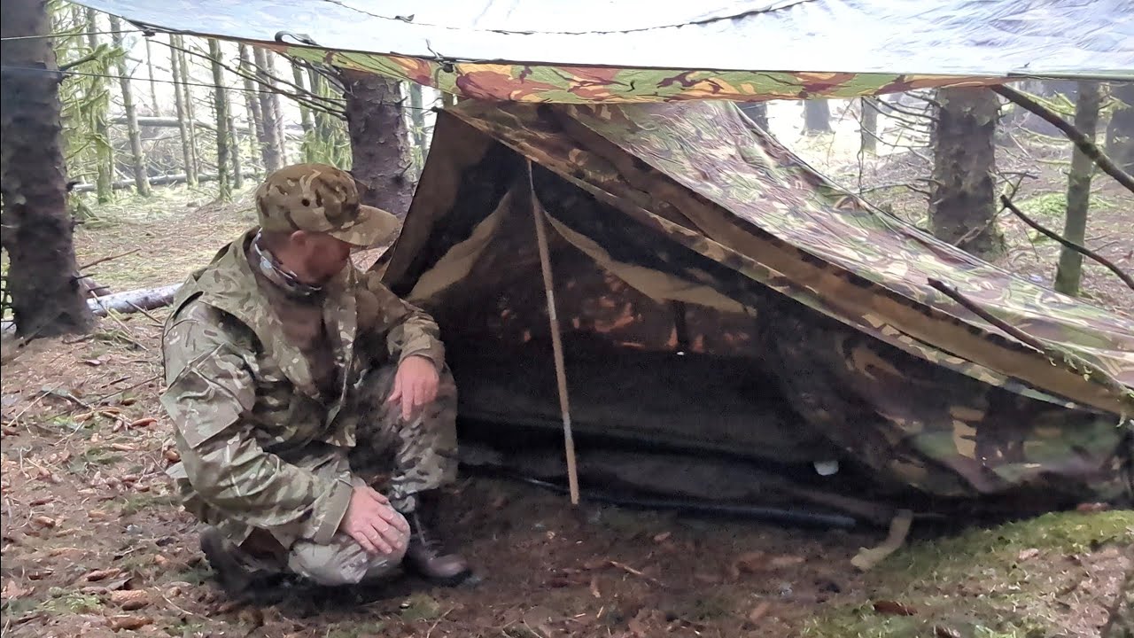 Dutch Army Tent forest camp.