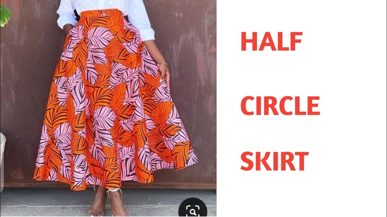 how to make a HALF CIRCLE SKIRT with pockets. NO PATTERN. #circleskirt #maxiskirt #midiskirts