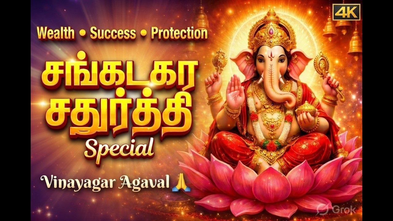 ✨Powerful Vinayagar Agaval | Wealth, Success & Protection Prayer 🙏#VinayagarAgaval #GanapathiSongs