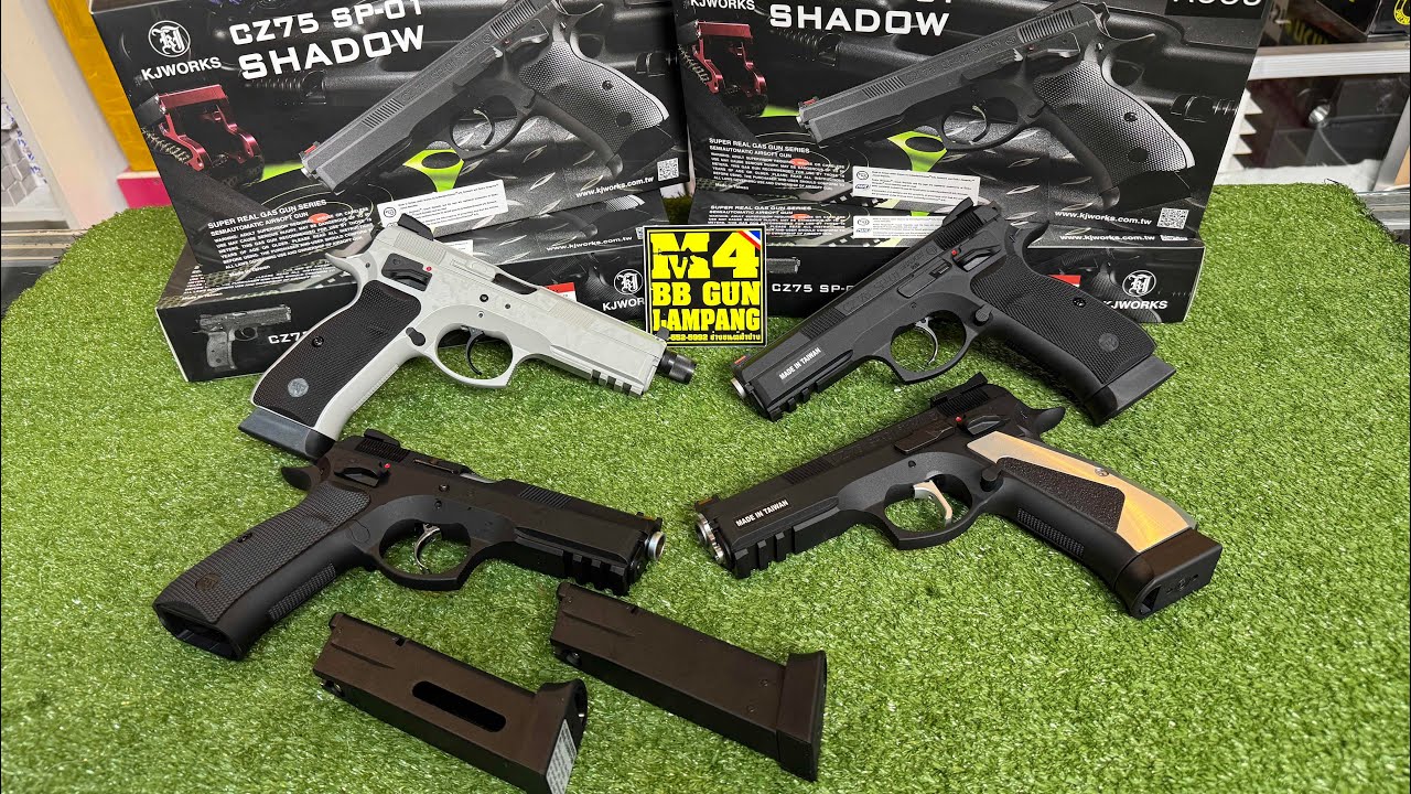 CZ SP-01 SHADOW ปืนสั้นอัดแก็สค่ายKJ Workไต้หวันผู้ผลิตมิติ1:1รีวิวทดสอบแนาะนำการใช้งาน