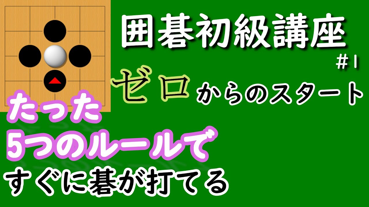 囲碁初級講座♯1　囲碁のルールを覚えよう！