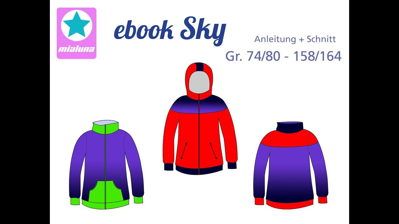 Nähanleitung Sweatjacke Sky, Lady Sky und Mister Sky