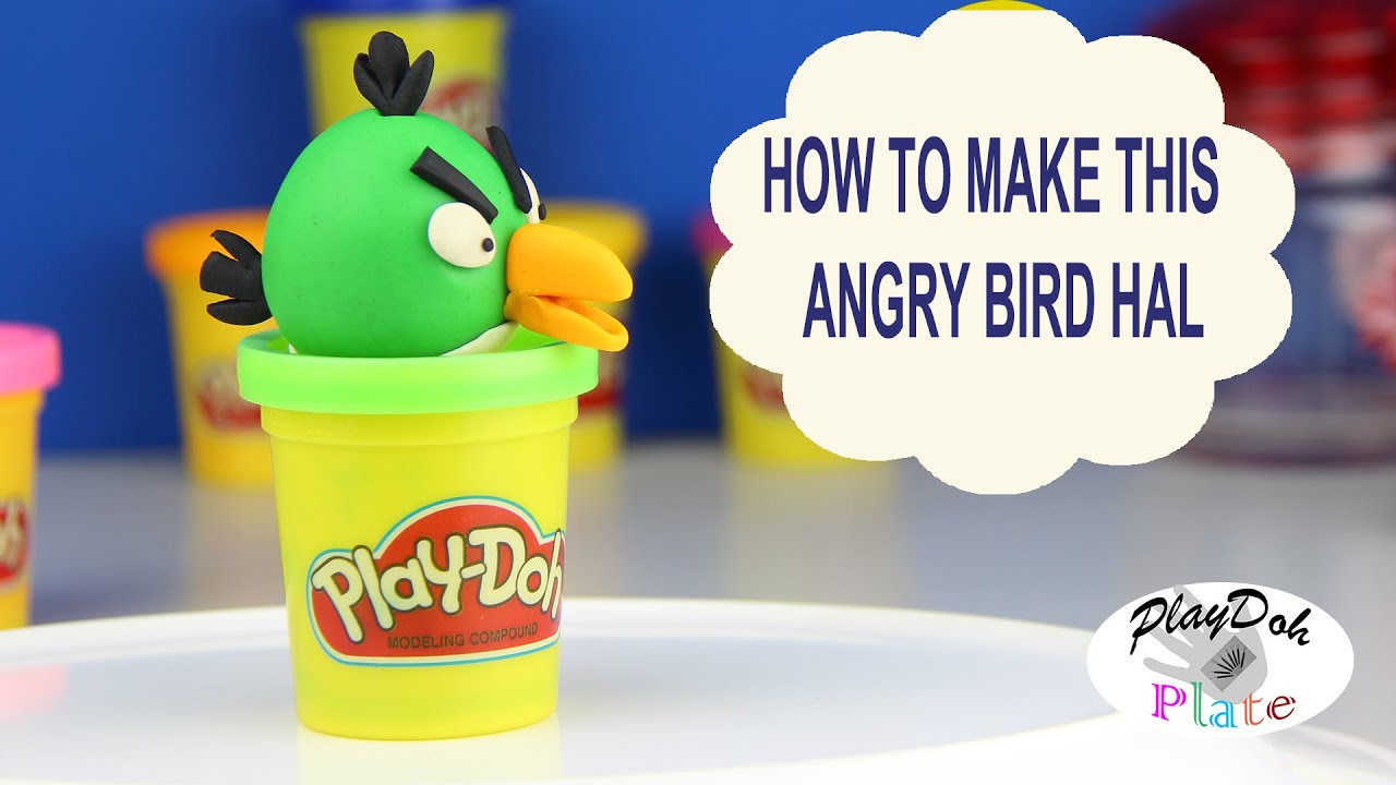 Play Doh Angry Birds - How to Make Angry Bird Hal (Green Bird) With Play Doh Episode 7