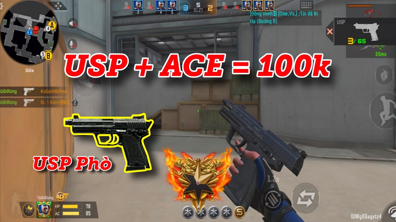 CF Legends | Trả Kèo Bắn USP-ĐEN Đứng Top Lụm 100k Anh Zai Bank Trước Luôn Quá Máu | Tường CT