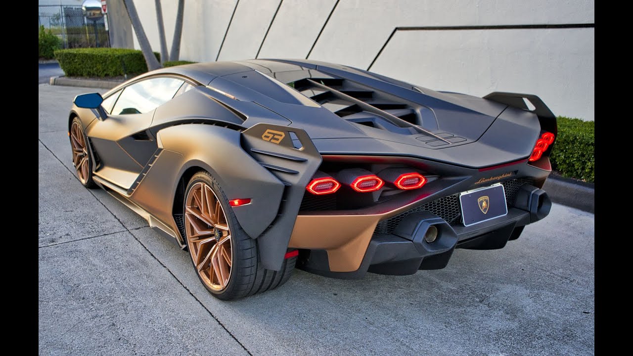 Lamborghini SIAN World's First Hybrid INSANE LAMBO BEAST Start Up & Drive SOUND at Lamborghini Miami