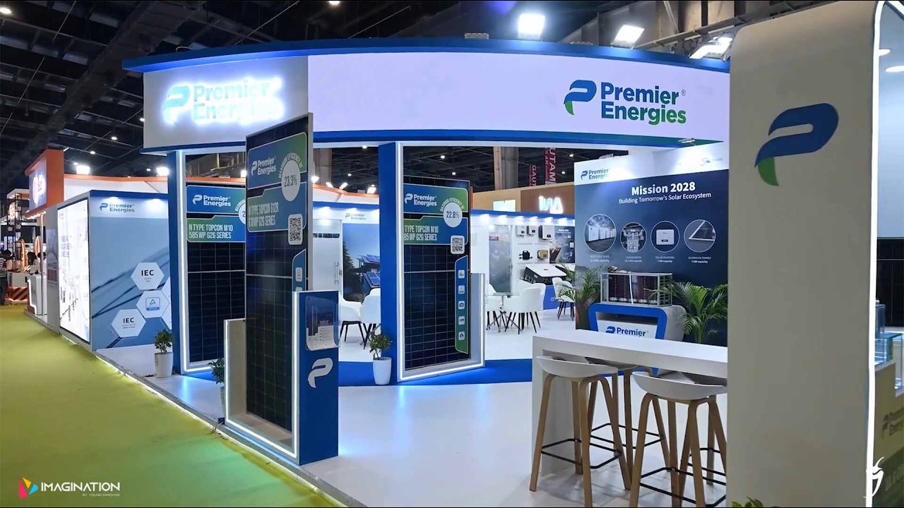 Premier Energies at REI 2025 Noida | Solar Innovation Booth Design
