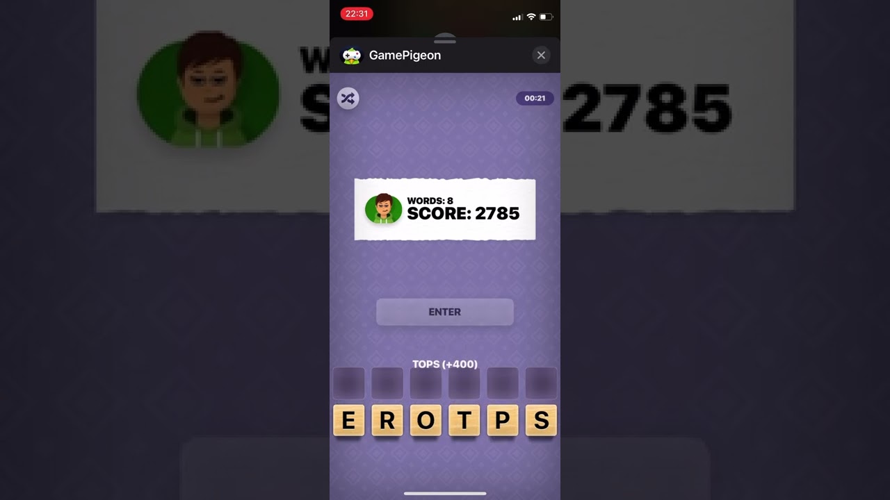 GamePigeon Anagrams speedrun any% with kttwong12 - 1:12.267 (WR)