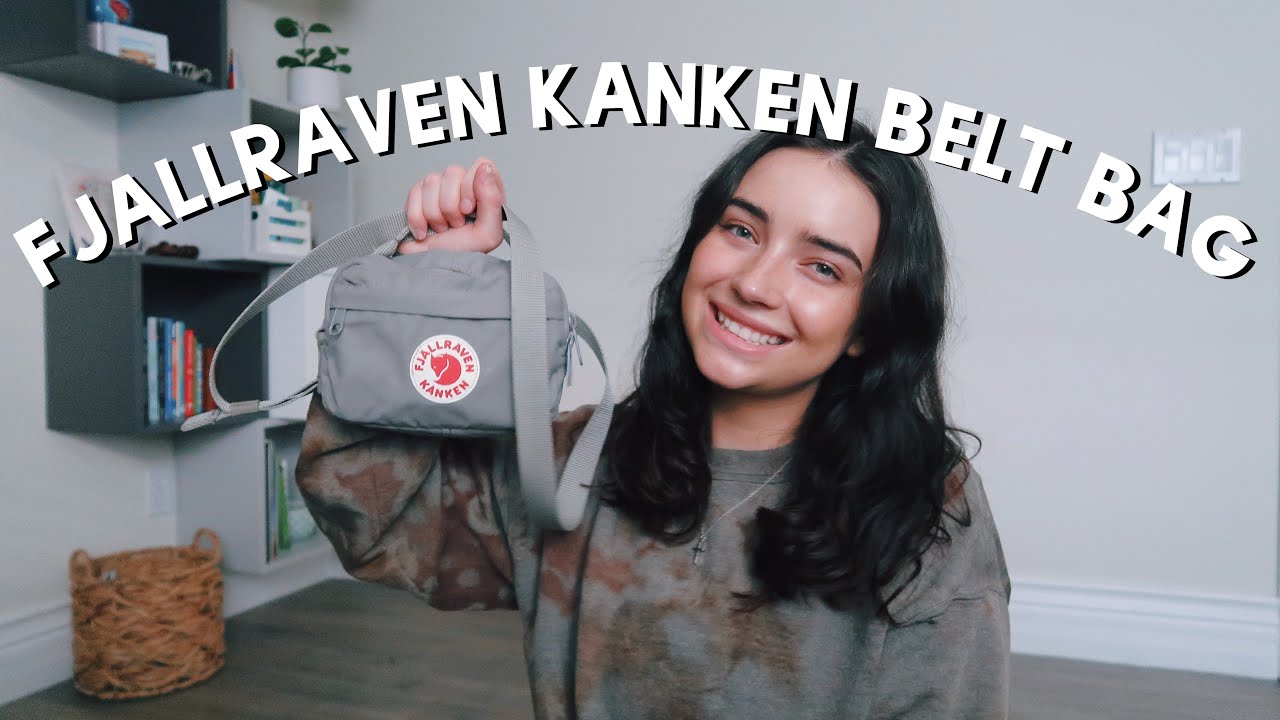 WHAT'S IN MY KANKEN BELT BAG & HOW I STYLE IT! ☆ Light Grey Fjallraven Kanken!