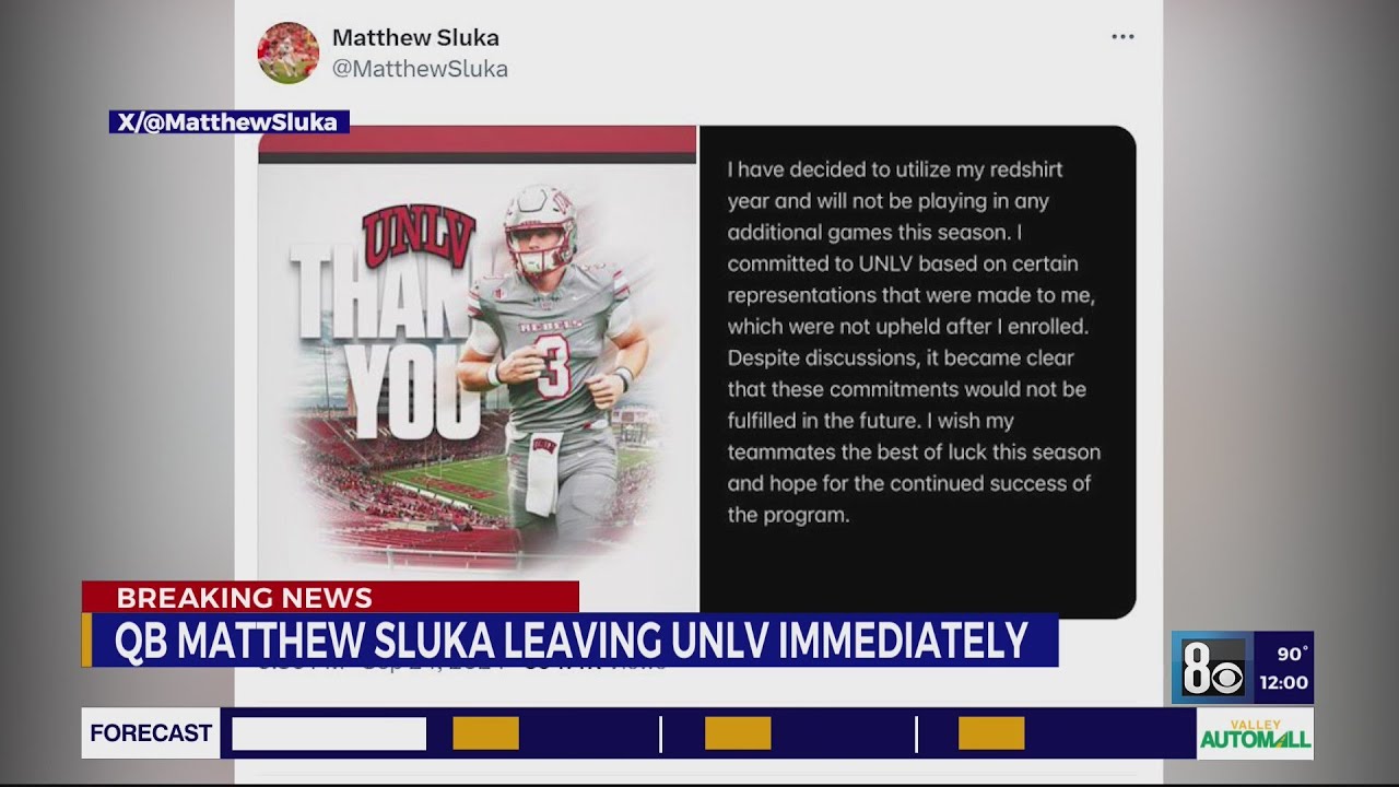 UNLV Athletics releases statement on Sluka leaving