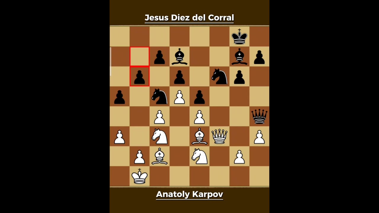 Anatoly Karpov vs Jesús Díez del Corral ◉ Torneo del Vino 1976 | Strategic Brilliance in Spain
