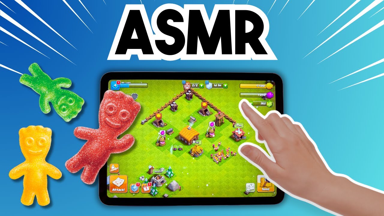 ASMR Играю в Clash of Clans 😴 (Звуки еды и шепот)