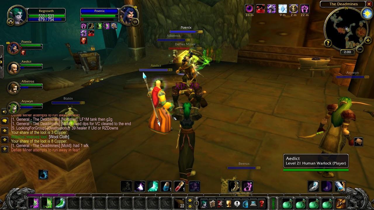 19 druid healing deadmines (World Of Warcraft classic)